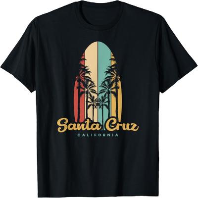 Santa Cruz stad Californië vintage retro T-shirt