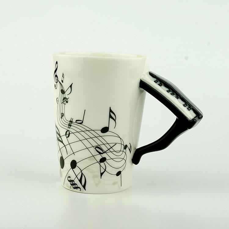 Large Ceramic Cup Creative Piano Music Cup Daily General Merchandise Water Cup Ceramic Cup