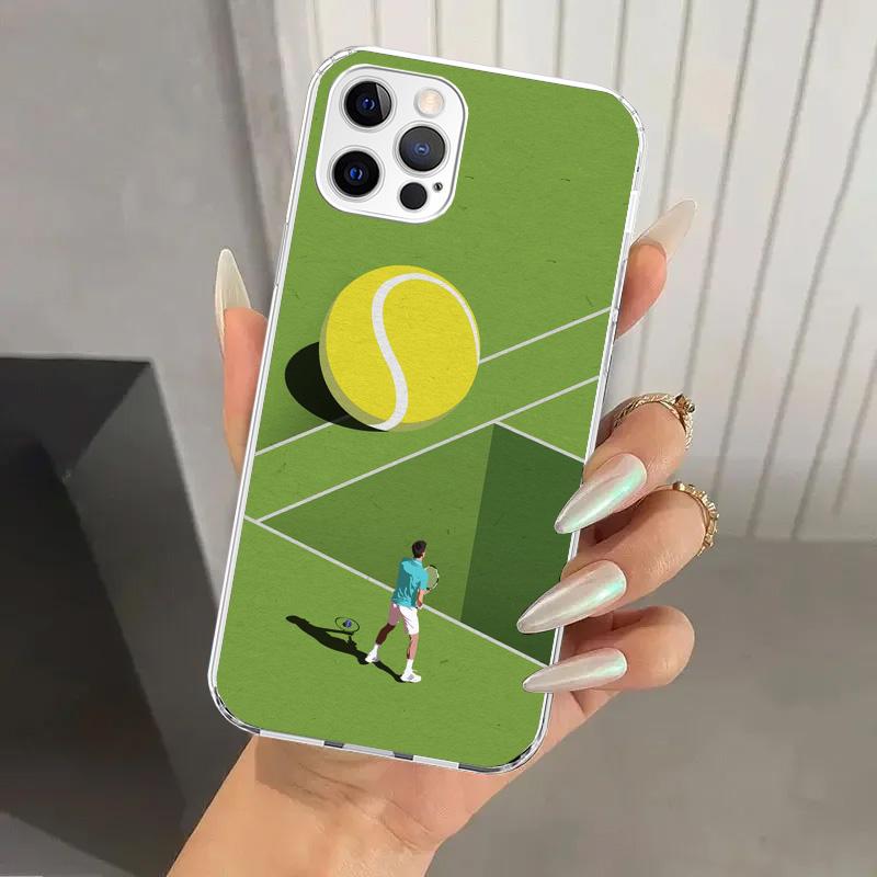 Tennis Sport Phone Case for Iphone 17 Air 16 15 Plus 14 13 Mini 12 11 Pro Max 16E 7 8 SE 2020 Soft Funda Print Shell 17 Air 16 1