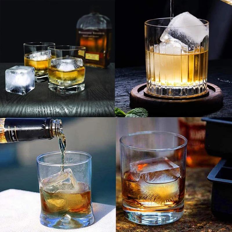 1-3PCS Silicone Ice Mold Tray for Whiskey Cocktails Wine Soup Ice Cream BPA Free Easy Release Reusable Freezer Kitchen Gadget