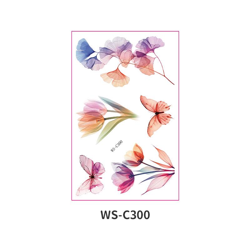 Aquarell Blumen Temporäre Tattoos: Wasserfest, Schweißfest, Langanhaltend für Fotografie, Handgelenke, Knöchel