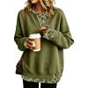 Women's Casual Two-Piece Long Sleeve Neck Pullover Top for Everyday Wear