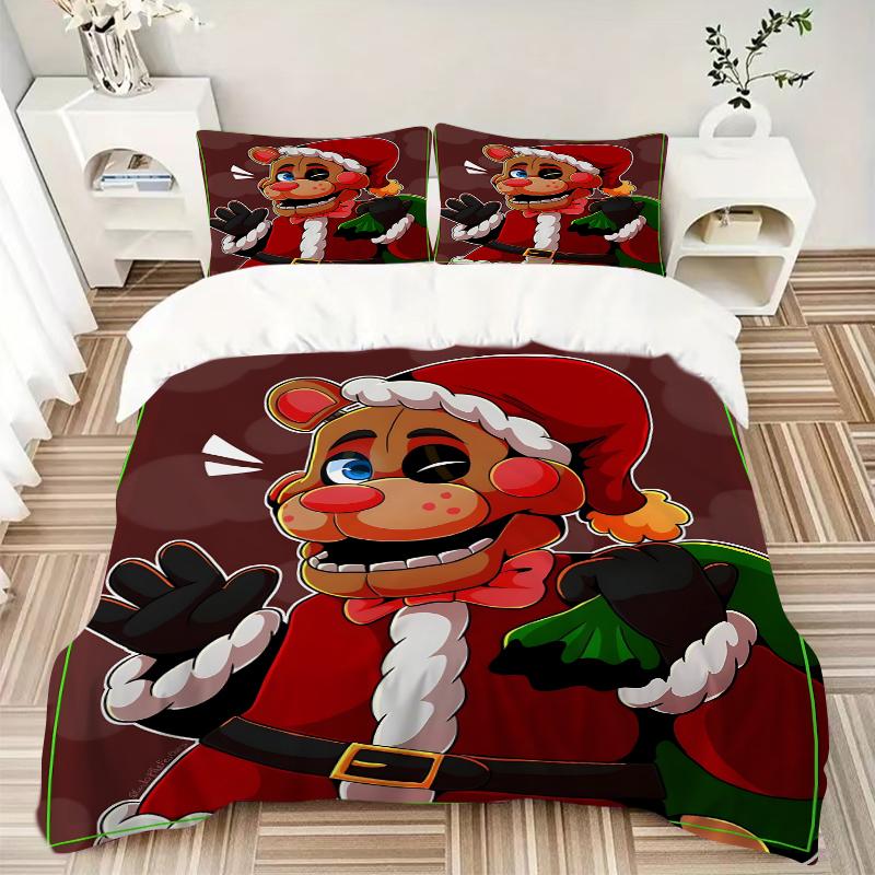 3Pcs Christmas Freddy'S Celebration Bedding Sets For All Sizes New 3D Printed Bed Cover Comforter Duvet Cover Pillowcase Bedroom Decoration