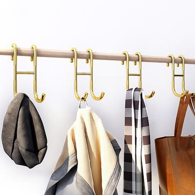 Edelstahl-Haken, freistanzbar, doppelter S-förmiger Haken, für Küche, Badezimmer, Schrank, Tür, Rückseite, Typ Mantel, Handtuch, Aufbewahrung