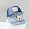 Autumn Baby Boys Baseball Caps Lovely Cartoon Bear Hats for Children Outdoor Sunshade Kids Cap 6-18M
