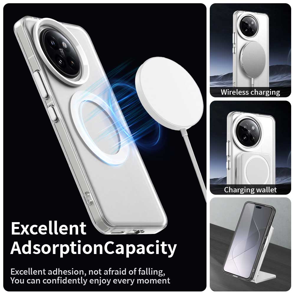 For Xiaomi 14 Civi 5G/Civi 4 Pro 5G Case Compatible with MagSafe PC+TPU+PET Anti-Drop Phone Cover