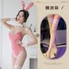New Sexy Lingerie Bunny Sexy Onesie Chest Pad Garter Belt Open Crotch Uniform Temptation Set 711