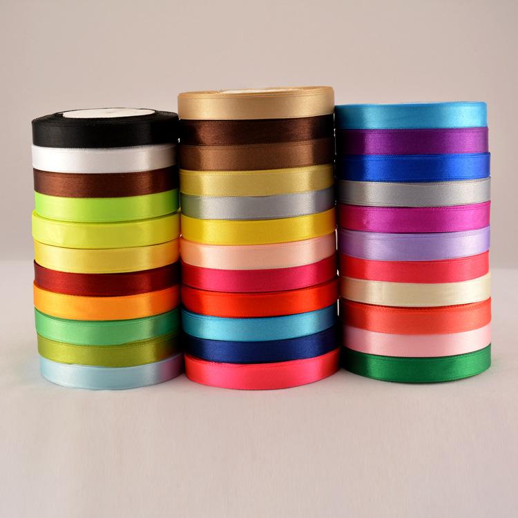 Factory Direct Sale 1.2CM Wide Double Face Printed 100% Polyester Ribbon Gift Packaging Wedding Colorful Box Accessories