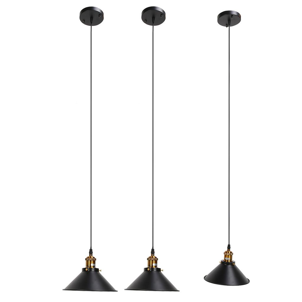 3Set E27 Industrial Ceiling Light Black Wrought Iron Ceiling Light Corridor Light for Outdoor