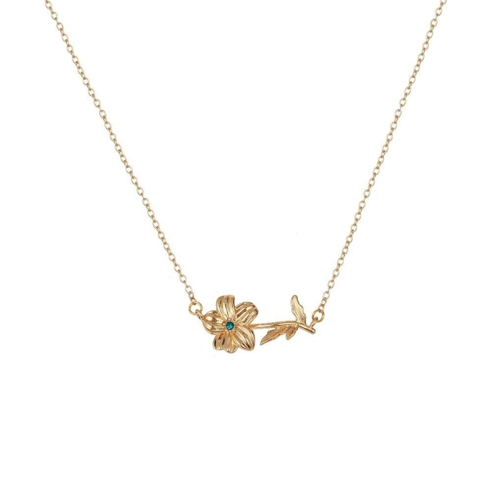 Layered Necklace Birthstone Necklace Dainty Rhinestone Pendant Necklace Graduation May