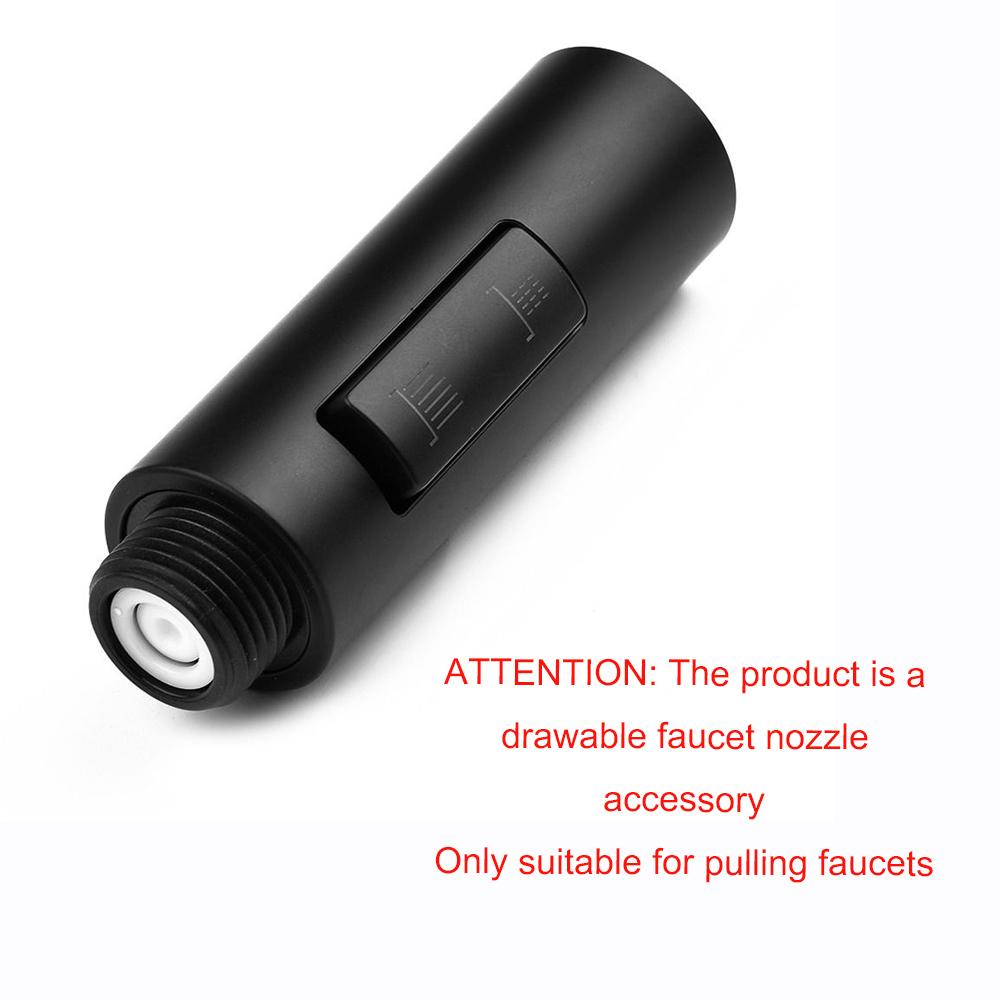Universal G1/2 Pull-out Type Faucet Nozzle Kitchen Sink Shower Nozzle Sprayer Silver Black Water Saving Aerator Replacement Tap