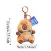 Cross Dressing Capybara Key Ring Soft Backpack Flutter Doll Funny Plush Sport Pendant  Daily