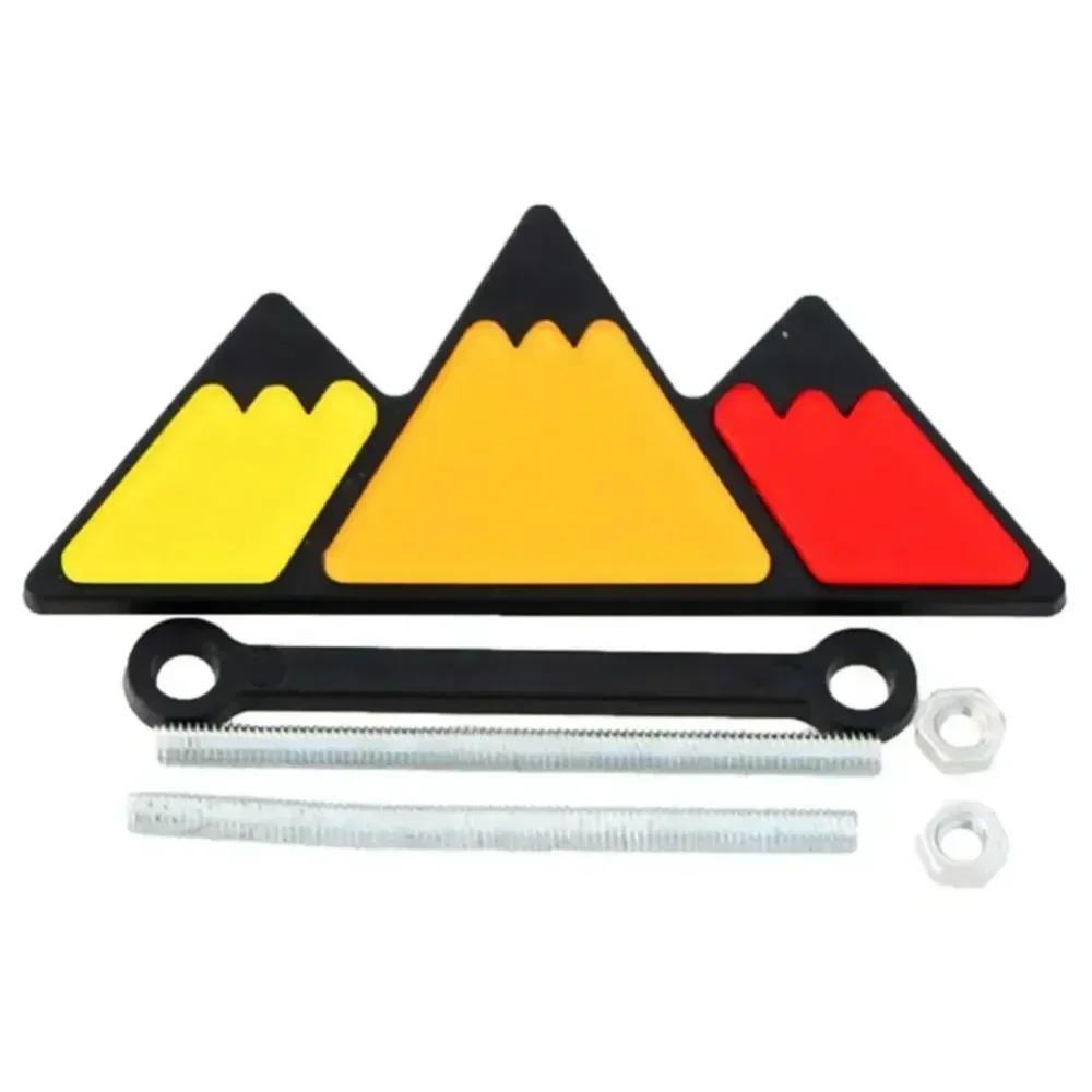 Car Front Grille Emblem for Toyota Tricolor Tacoma 4Runner Tundra Auris Yaris Avalon Avanza Prado Auto Body Badge Accessories