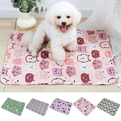 Pad Dog Diaper Mat Extra Soft Breathable Cartoon Print Washable Dog Training Pad