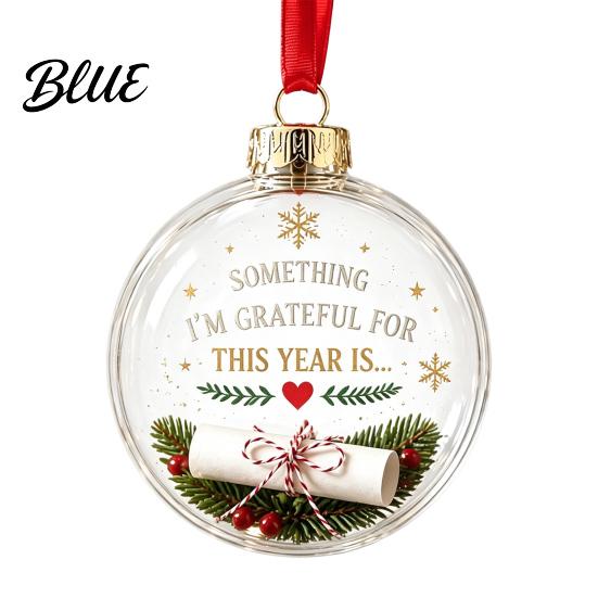 Reusable Clear Ball Acrylic Fillable Christmas Ball DIY Transparent Ornament for Xmas Decorative Ornaments Tree Hanging Holiday Wedding,
