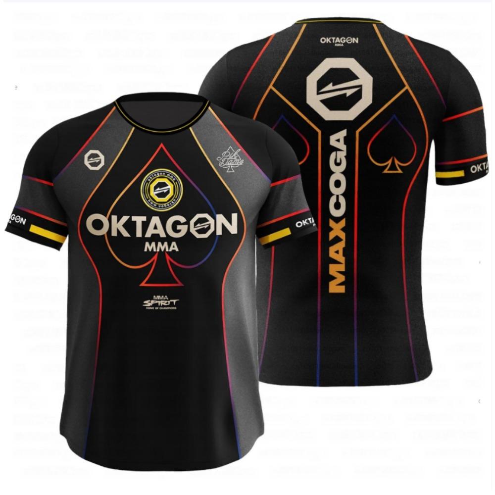 Letni Nadruk Walczący Wojownik Fani Uniform Męski Damski Oddychający Okrągły Dekolt Krótki Rękaw Męski Casual T-shirt Koszulka