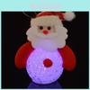 Pingente Luminoso de Natal Requintado Com Papai Noel Boneco de Neve Urso e Rena Lanterna Olho Boneco de Neve Luz Noturna LED