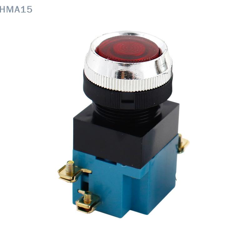 [EL]Momentary Push Button Switch 25mm 5A 380V Circular Small Size Flat Round Red ,Green LA19-11 Switch
