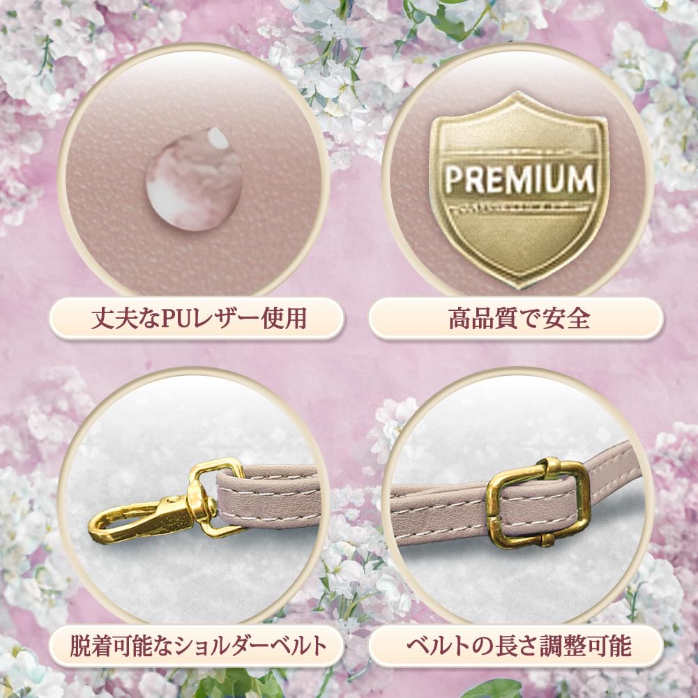 [sortera] Damplånbok, Axelväska, Plånbokspåse, Crossbodyväska, Lätt, Liten, Perfekt för Resor, Dejter och Utflykter, med Kort och