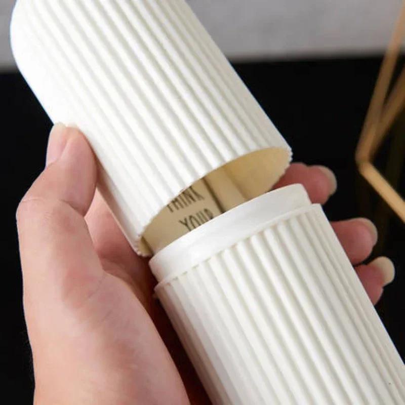 Travel Portable Toothbrush Cup Bathroom Toothpaste Holder Storage Case Box Organizer Travel Toiletries Household Storage Cup