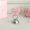 3pcs Stable Base Metal Memo Clips Silver Table Card Stand Name Card Holder  Office Accessories