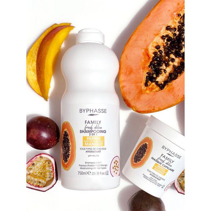 Masque Fresh délice Papaye Fruit de la passion Mangue Tous types de cheveux 250 ml