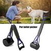 Ramasse Crottes 28" Manche Long Outil de Ramassage des Déchets Sans Contact pour Chiens Grands Moyens Petits Incassable Pliant Ramasse Crottes pour Gazon Terre