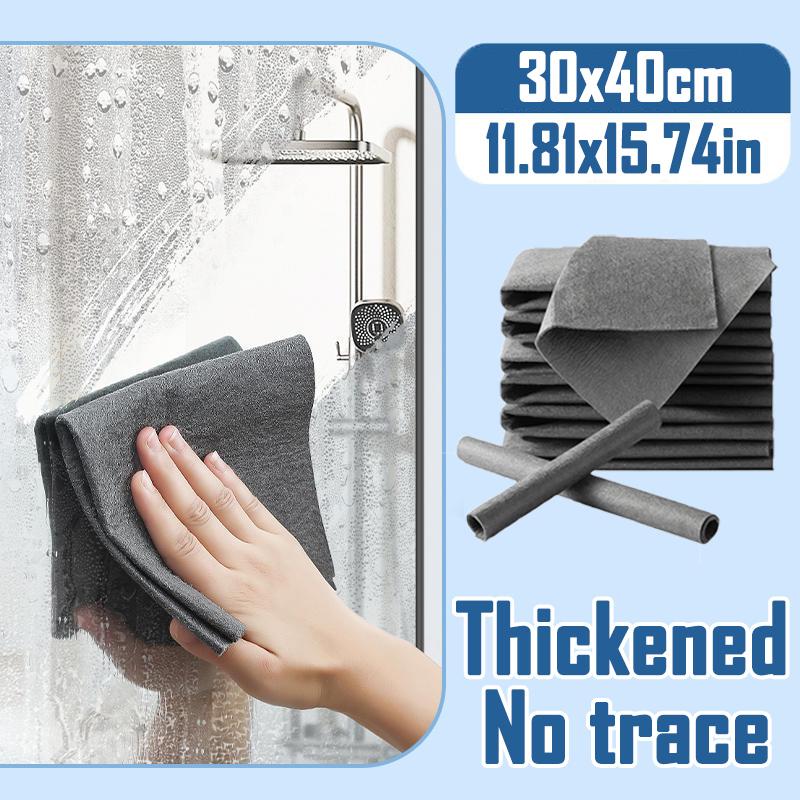 1/10Pcs Magic Cleaning Cloth Thickened Reusable Microfiber Glass Clean Towel Washable Lint-free Cleaning Rags for Kitchen Glass 9PCS
