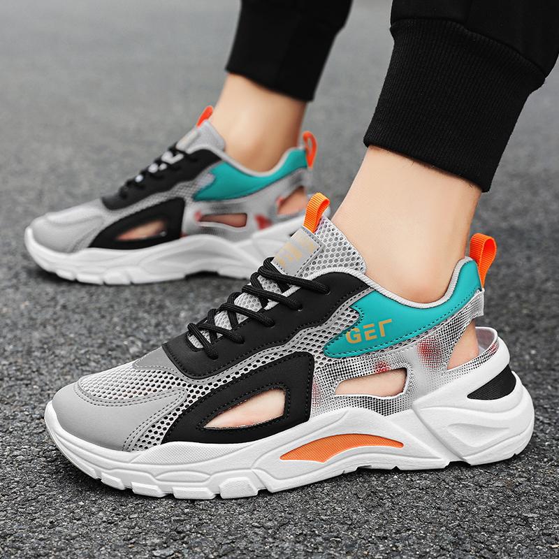 

Женские летние сандалии для скейтбординга, розовые студенческие кроссовки для бега, мужские повседневные детские спортивные сандалии больших размеров 44 зелёный