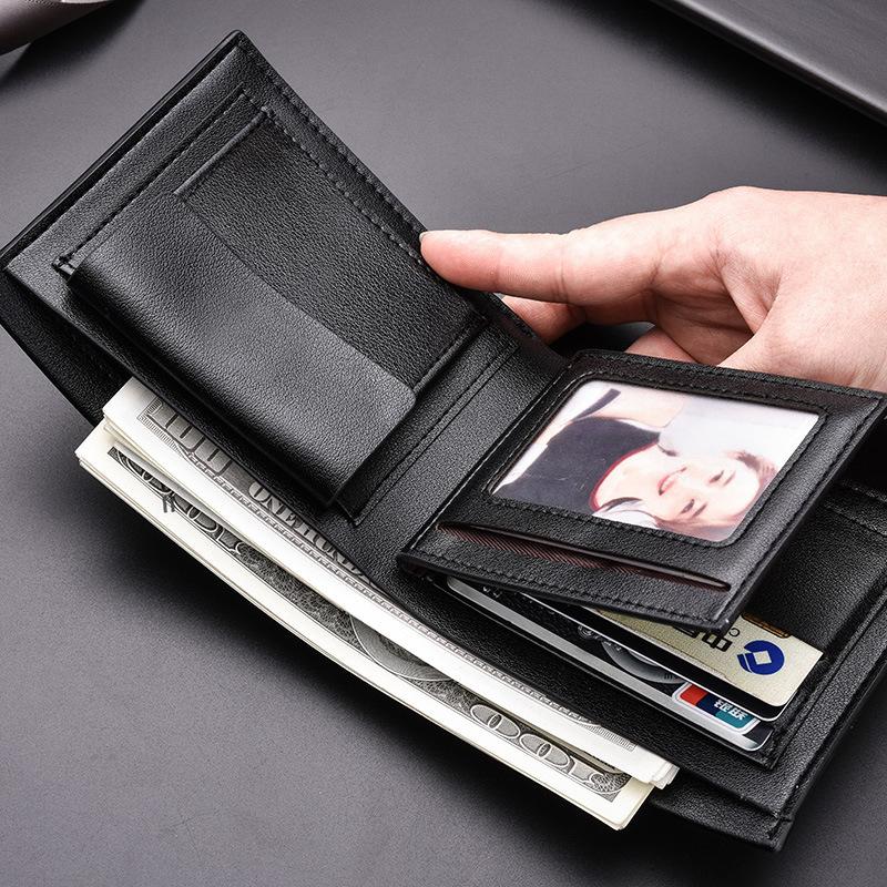 Leather Mens Wallet Premium Product Wallets For Man Short Black Wallet Portefeuille Homme Short Purses