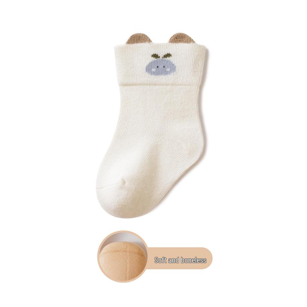 Atmungsaktive Baumwoll-Wadenlange Babysocken: Hoher Stretch, Weithalsdesign für Jungen und Mädchen - Perfekt für Frühling, Herbst und Winter.