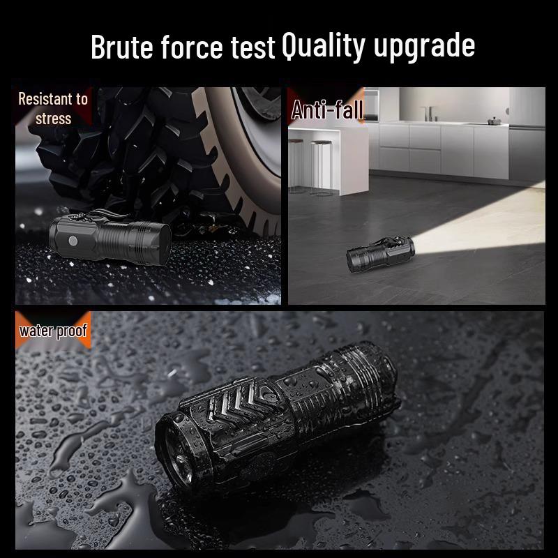 Mini Rechargeable Super Bright Portable Flashlight for Household and Climbing