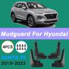 For Hyundai Santa Fe - Automotive Mudguard Waterproof Prevent Mud Splashing Car Mud Flaps Fender Trim 4pcs Accessories