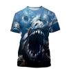2024 new 3d printing T-shirt unisex diving art casual sweatshirt crew neck street top