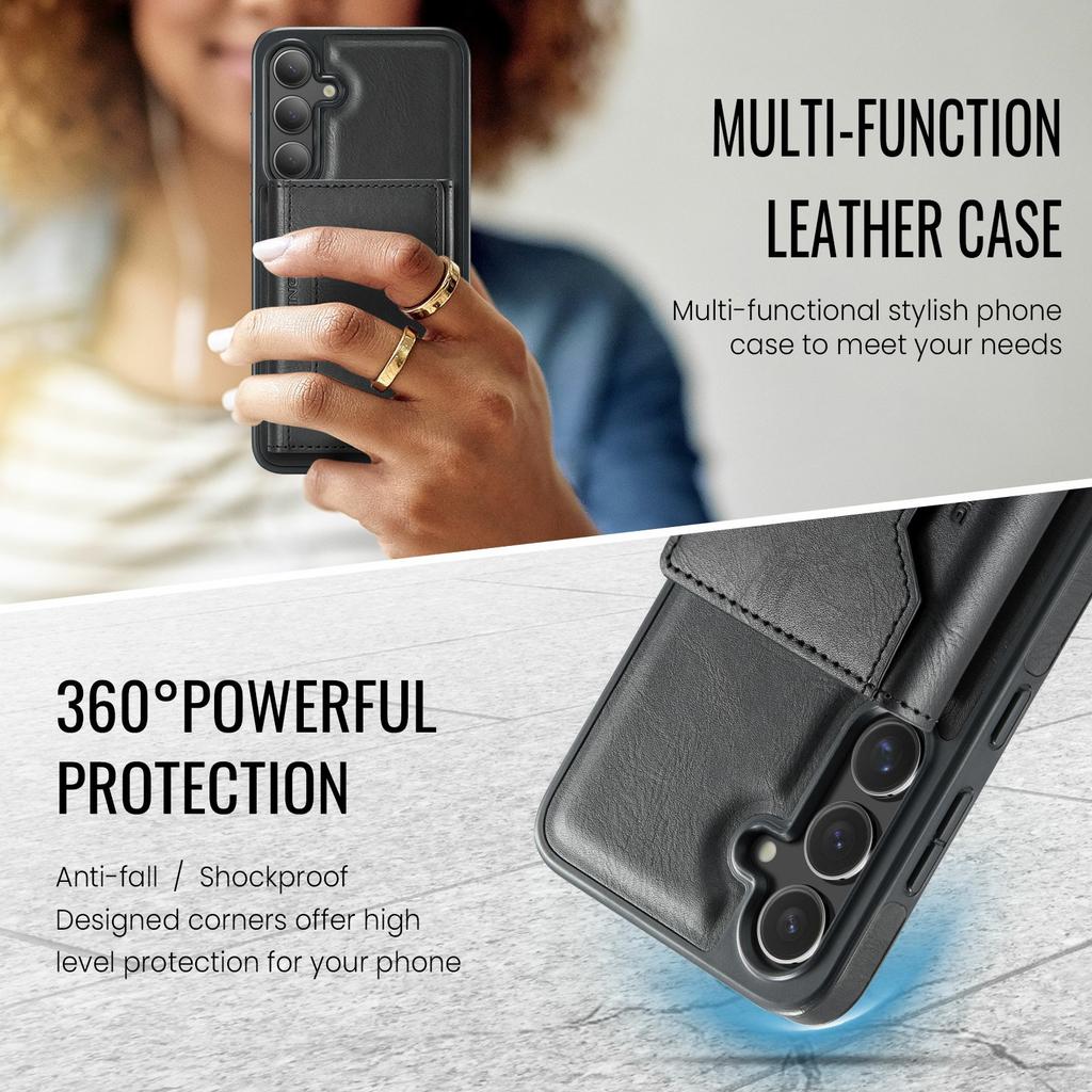 MAGKING K2 Series For Samsung Galaxy S24 FE Magnetic Case PC + TPU + PU Phone Cover with RFID Blocking Wallet