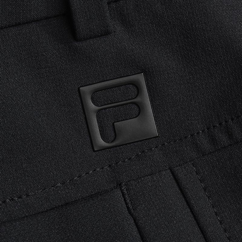 Fila Golf Series Casual Commuting Sports Simple Comfortable Versatile Elastic Flared Knitted Leisure Pants Women Bottoms Deep-Black A11W545809FBK
