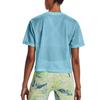 Under Armour Solid Color Short Sleeve Mesh Training T-Shirt Women tops Blue 1371072-293