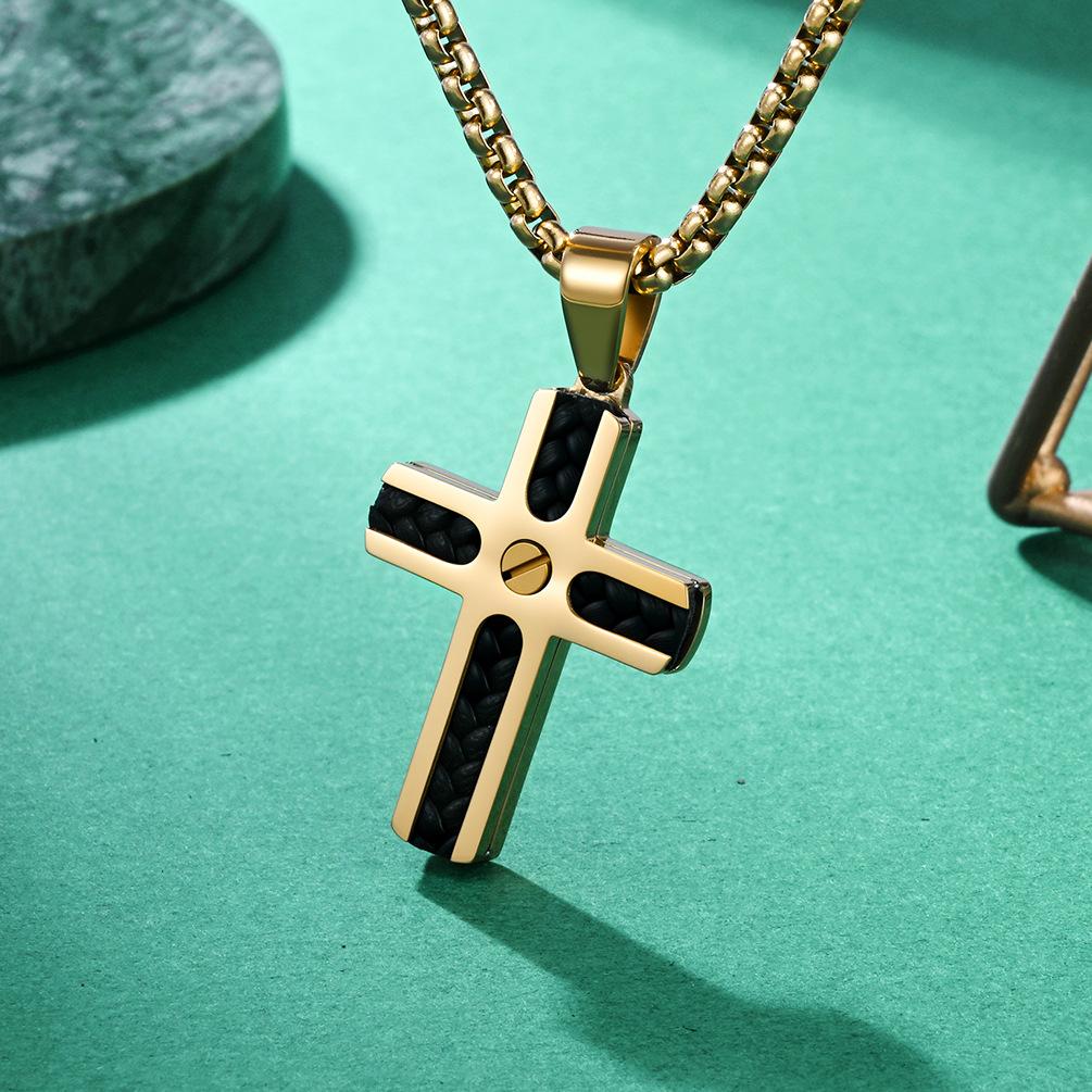 2025 Cross Pendant Men's Fashion Simple Personalized Jewelry Exquisite Gift Necklace