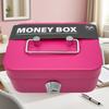 Portable Piggy Box Made Of Metal Small Security Lock Box Sturdy Coin Boxes Money Safe Box Lockable Cash Box With Key For Kids