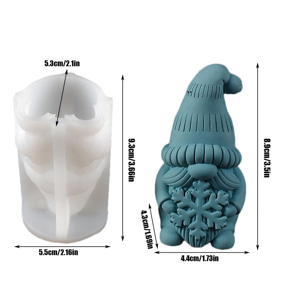 Gnome Mold | Dwarf Candle Making Mould | Valentine's Day Candle Mold for Candle Making 3D Silicone Mold for Resin Plaster
