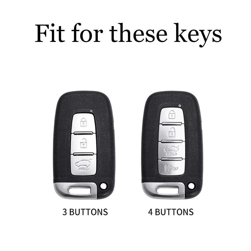 3/4Button Abs Car Key Fob Shell Cover For Kia Forte Sportage K2 K5 For Hyundai Genesis Coupe Sonata Ix35 Smart Key Case