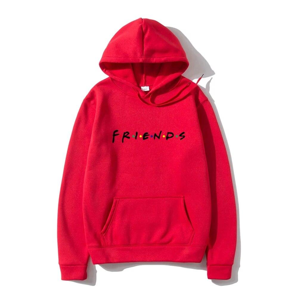 Autumn Unisex Hoodies Harajuku Friends Print Long Sleeve Hooded Oversized Sweatshirts Y2k Casual Women Hoodie Unisex Clothing Unisex