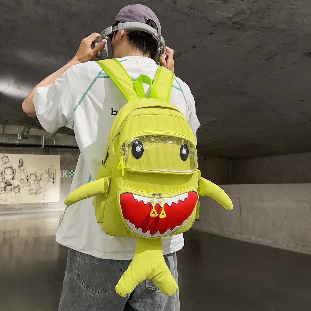 Schoolbag New Cartoon Shark Children's Backpack Outdoor Leisure Boys and Girls Large Capacity Backpack Fashion Cute Travel Bag