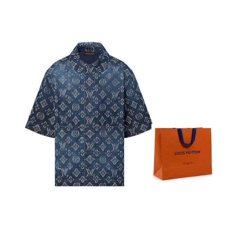 LOUIS VUITTON FW23 Shirt Men's Blue 1ABXXJ