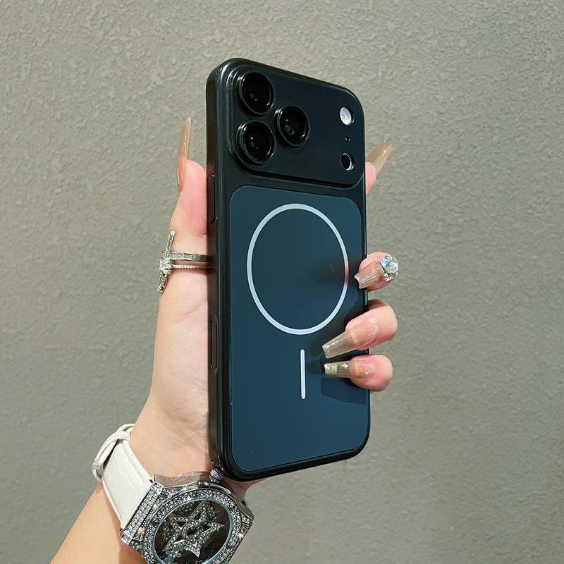 

Apple 17 Pro Max Frosted Magnetic Case - Full Coverage, Drop-Proof, for iPhone 16 Lens 17 Pro Max чёрный