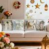 Ramadan Moon And Lantern Flowers Cushions Pillowcase Polyester Cushion Cover Throw Pillow Pillowcover Home Car Sofa Decor