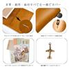 FENSPARK Travel Notebook, Regular Size, with Charm, 3 Refills, PVC Bag, Collage Material, and Stickers. A system notebook made of genuine leather with