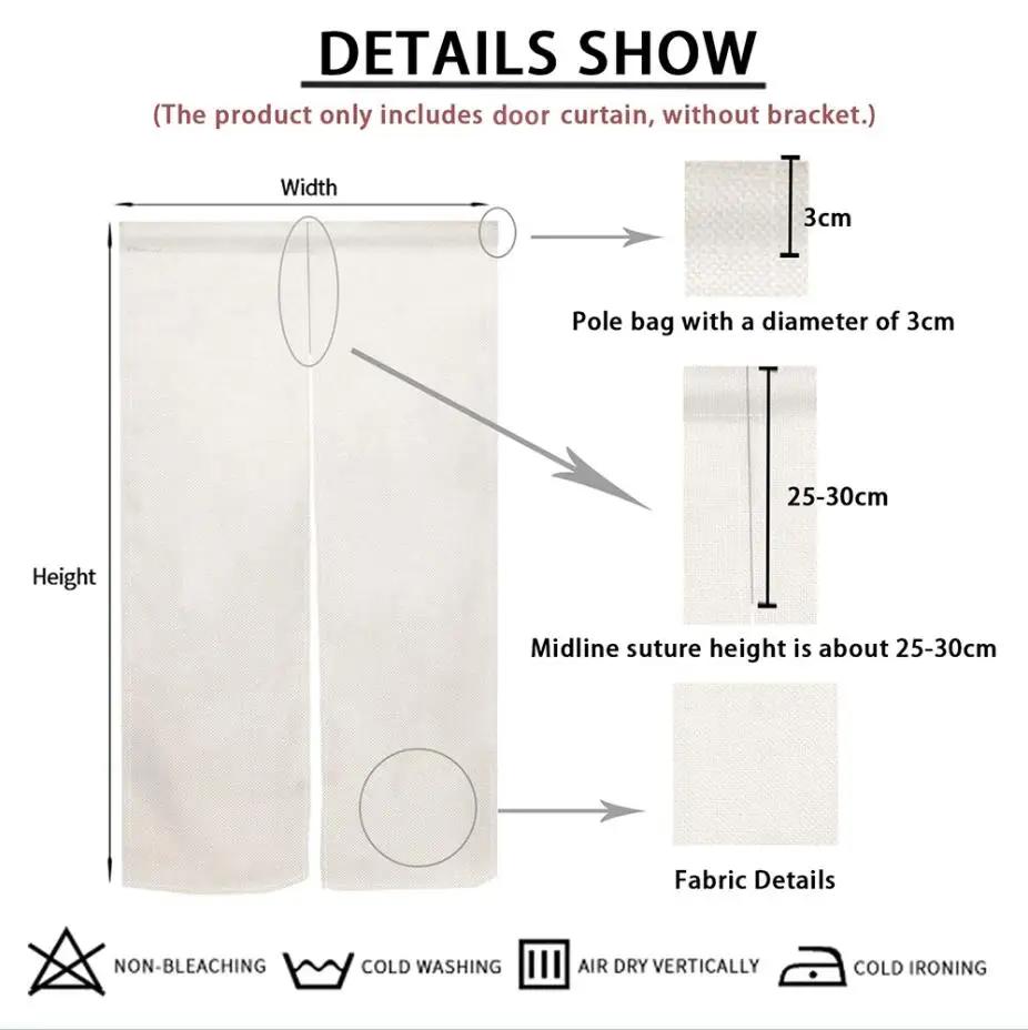 VIKAMA Chinese-style Twin-Door Curtain Restaurant Guesthouse Semi-Curtain Kitchen Bedroom Partition Curtain Home Decoration