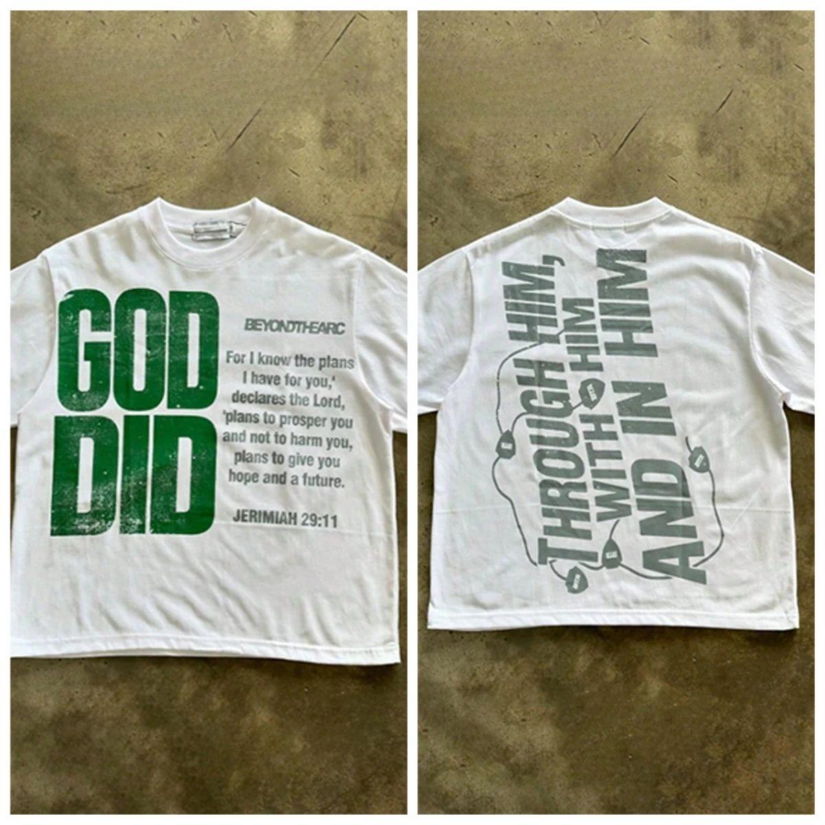 

Son of God Print T Shirts Round Neck Short Sleeved Casual Cotton Print Vintage Tee Tops VHUTHK Double-Sided Printing Unisex 4XL