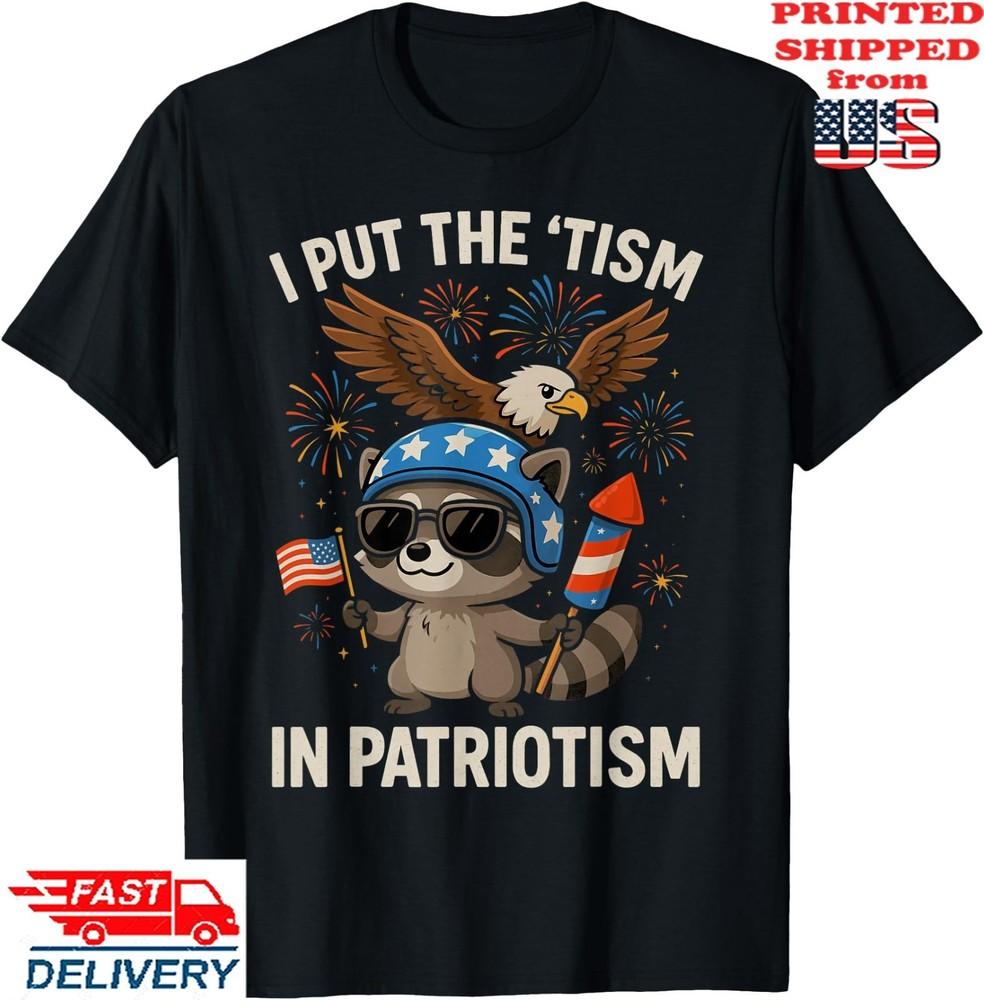 I Put The Tism in Patriotism Athletic Eagle Men T-Shirt, Unisex Tee Unisex T-Shirt S